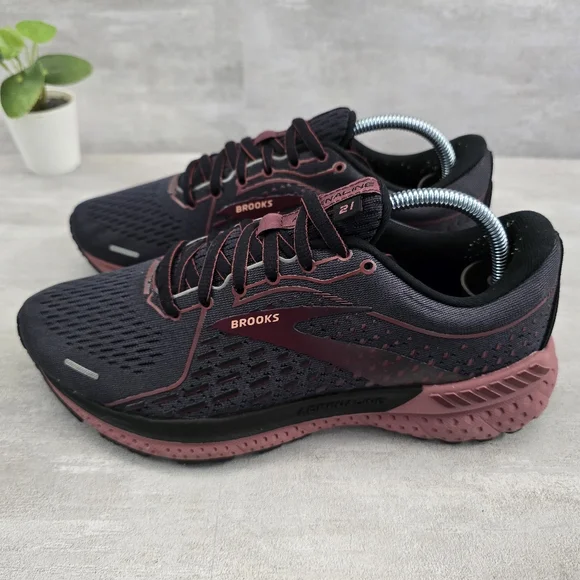 Brooks Adrenaline GTS 21 Running Shoes Coral/Gray Women's Size 7 Black Nocturne - Picture 4 of 7